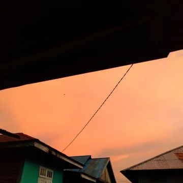 Orange sky view Stock Photos