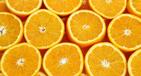 Orange slice background Stock-Fotos