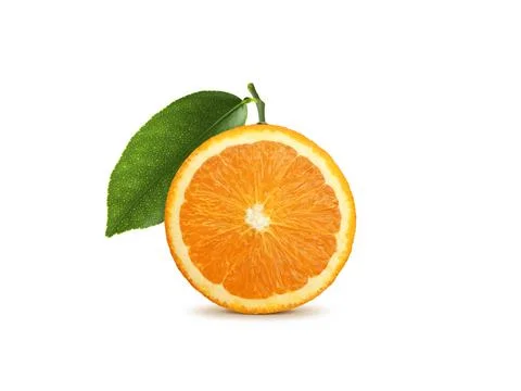 Orange slice, clipping path, isolated on white background Stock Photos