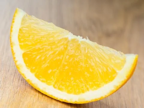 Orange slice closeup Stock Photos