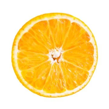 Orange slice closeup Stock Photos