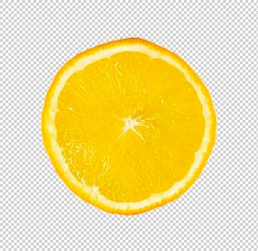 Orange slice cutout. Stock Photos