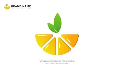 Orange Slice Gradient Logo Stock-Illustration