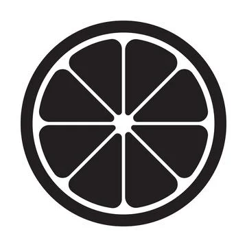 Orange slice icon vector for graphic design, logo, web site, social media, mo Stock Illustration