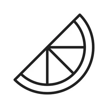 Orange slice icon vector image.  Stock Illustration