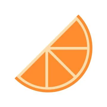 Orange slice icon vector image. Stock Illustration