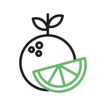 Orange slice icon vector image. Stock Illustration