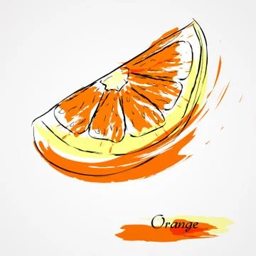 Orange slice Stock Illustration