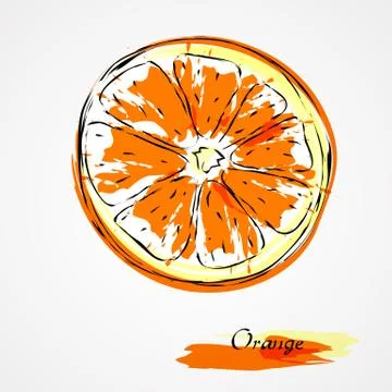 Orange slice Stock Illustration