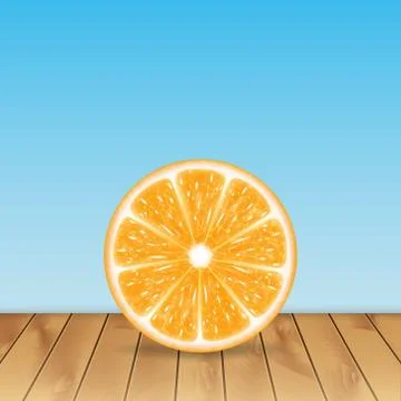 Orange slice Stock Illustration