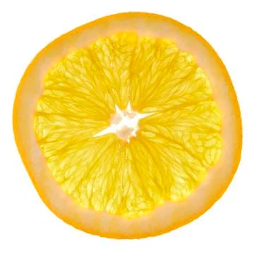 Orange slice isolated over white Stock Photos