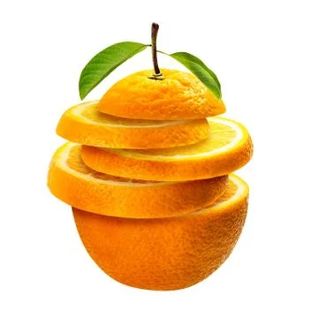 Orange slice isolated Stock Photos