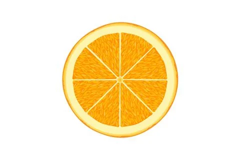 Orange slice isolated on white background Illustrazione stock