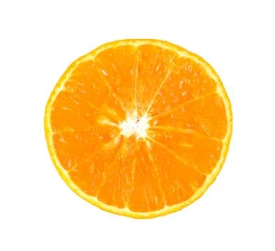 Orange slice isolated on white background Stock Photos