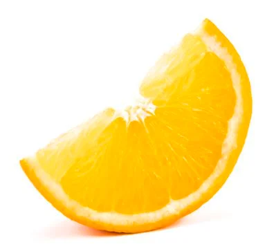 Orange slice isolated on the white background Stock Photos