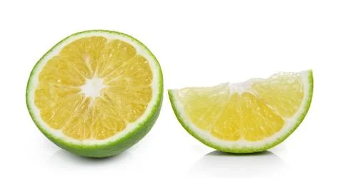 Orange slice isolated on white background Stock Photos