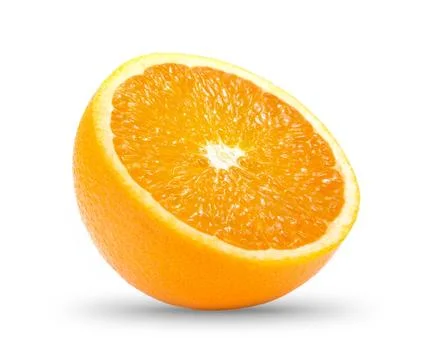 Orange slice  isolated on white background Stock Photos