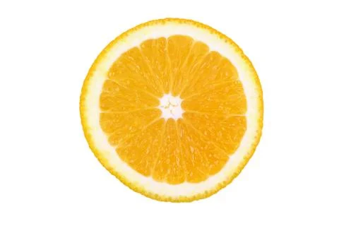 Orange slice isolated on white background 스톡 사진