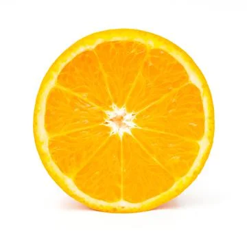 Orange slice isolated on white background. fresh fruit Stock Photos