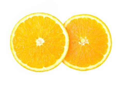 Orange slice isolated on white background. Stock Photos
