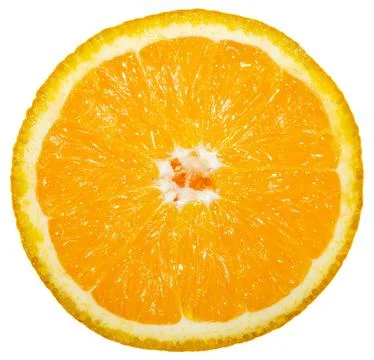Orange slice isolated on white background. Stock Photos