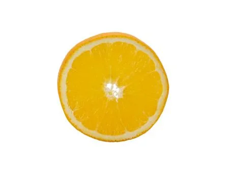 Orange slice isolated on white background Clipping Path Stock Photos