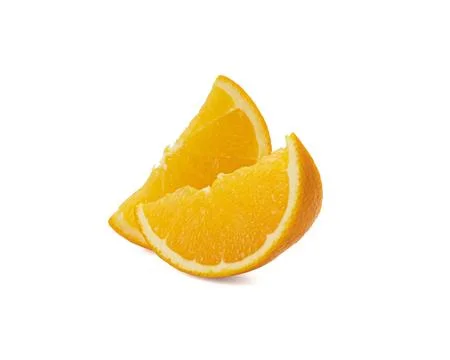 Orange slice isolated on white background Clipping Path Stock Photos