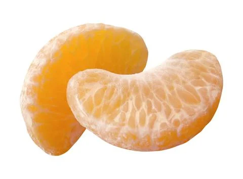 Orange slice isolated on white background Stock Photos