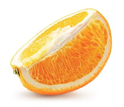 Orange slice isolated on the white background. Clipping path Stock Photos