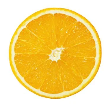 Orange slice isolated on the white background Stock Photos