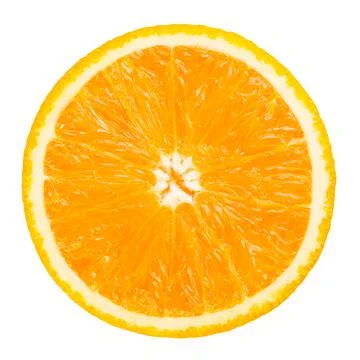 Orange slice isolated on white Stock Photos