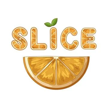 Orange slice letter illustration 库存插图