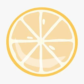 An orange slice of orange, a bright tropical juicy fruit. Icon on the site. Stock Illustration