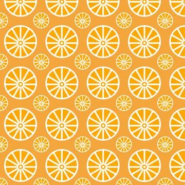 Orange  Slice Pattern Design Stock Illustration