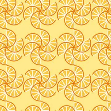 Orange Slice Pattern Stock Illustration