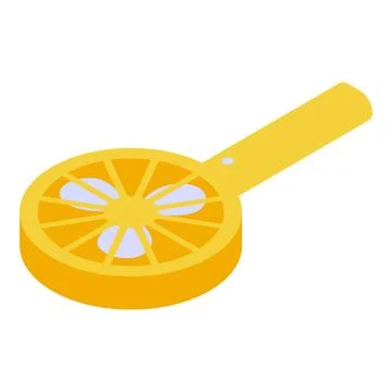 Orange slice shaped handheld fan providing refreshing breeze Stock Illustration