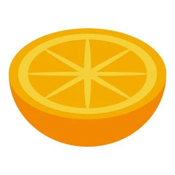 Orange slice showing its fresh and juicy pulp 스톡 일러스트