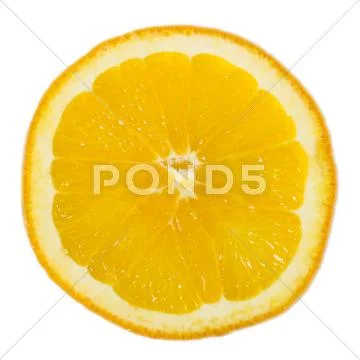 Orange slice on a white background Stock Photos