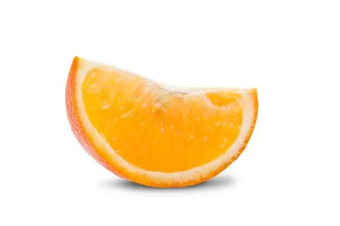 Orange slice on a white background Stock Photos