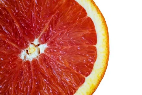 Orange slice on a white background Stock Photos
