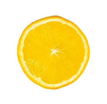Orange slice on white background. Stockfoto's