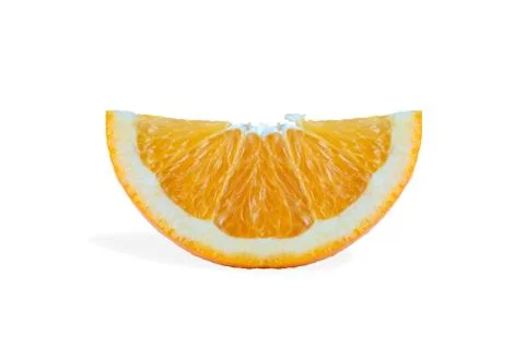 Orange slice on the white background Stock Photos