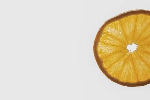 Orange slice on white background Stock Photos