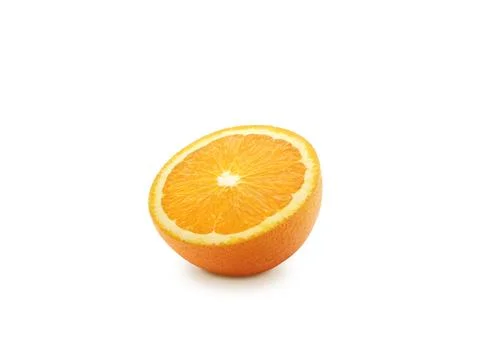 Orange slice on white background Stock Photos