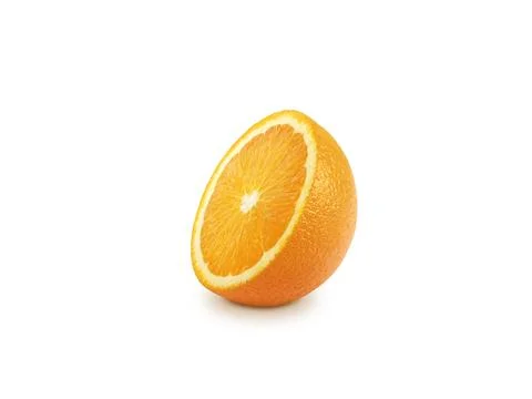 Orange slice on white background Stock Photos