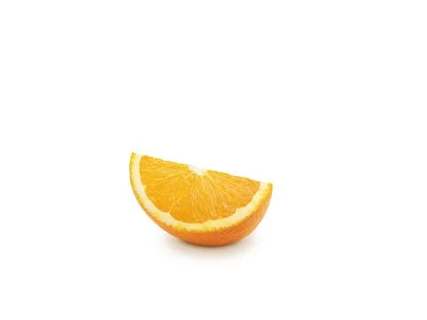 Orange slice on white background Stock Photos