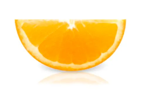 Orange sliced with clipping work path Stock Photos