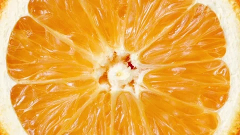 Orange sliced rotates Video stock 207800278