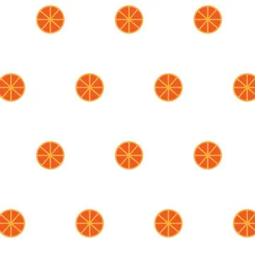 Orange sliced seamless pattern. Organic healthy fruit background. Stock Illustration