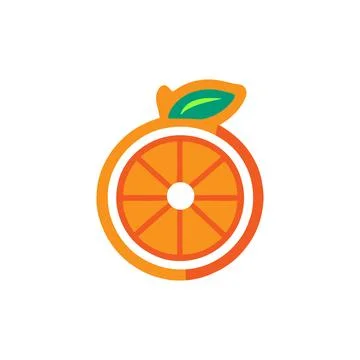 Orange Sliced Vector Icon design Stock Illustration